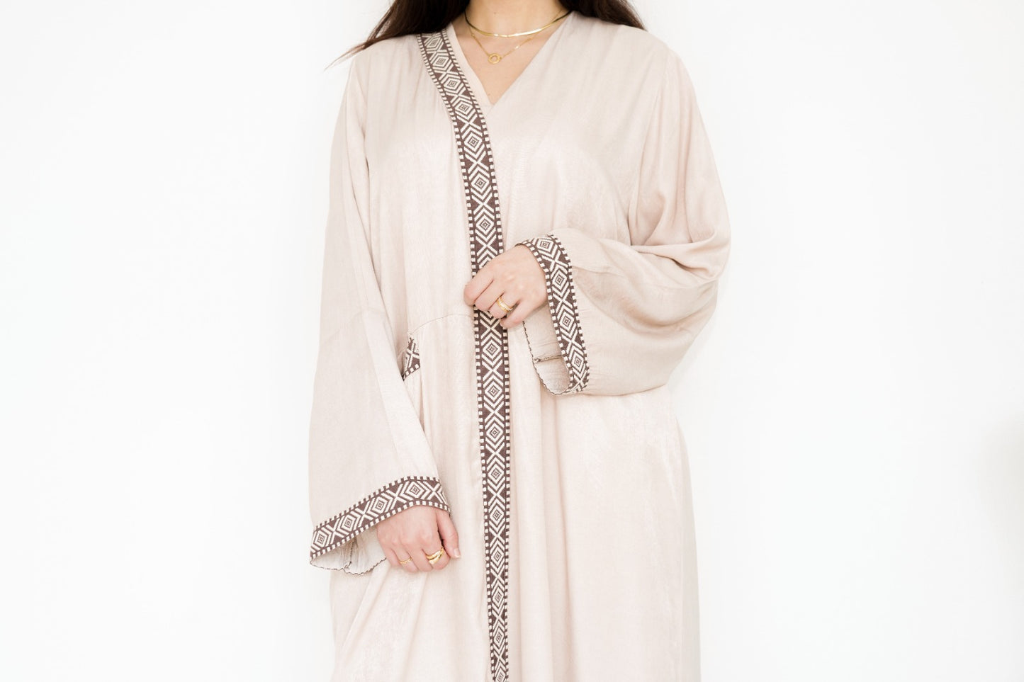 Beige traditional abaya